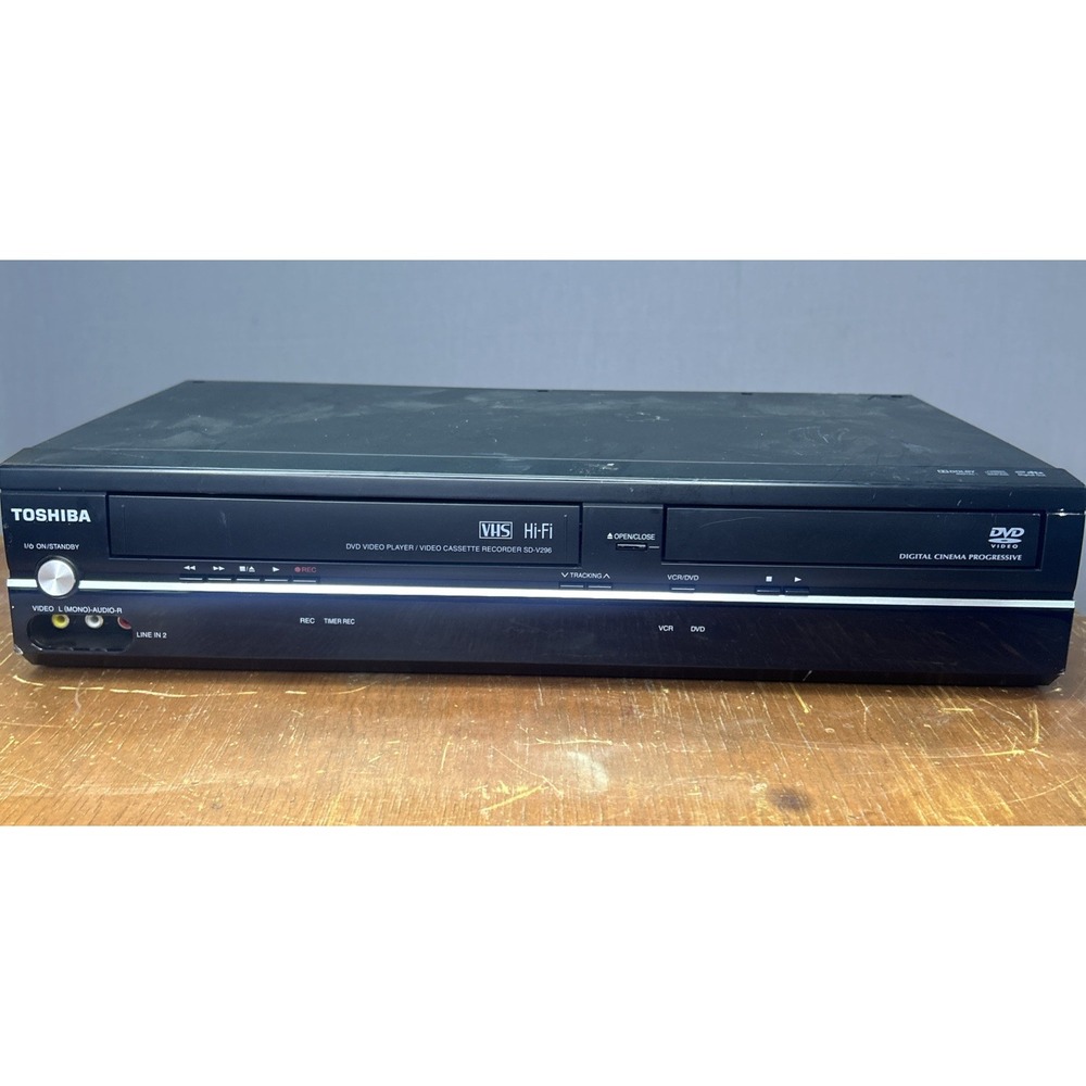 Toshiba SD-V296-K-TU DVD VHS VCR Combo Player Black No Remote